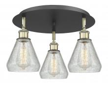  516-3C-BAB-G275 - Conesus - 3 Light - 18 inch - Black Antique Brass - Flush Mount