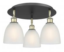  516-3C-BAB-G381 - Castile - 3 Light - 18 inch - Black Antique Brass - Flush Mount