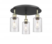  516-3C-BAB-G804 - Clymer - 3 Light - 16 inch - Black Antique Brass - Flush Mount