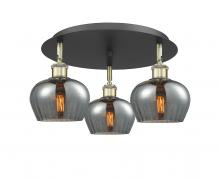 Innovations Lighting 516-3C-BAB-G93 - Fenton - 3 Light - 18 inch - Black Antique Brass - Semi-Flush Mount