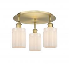  516-3C-BB-G341 - Hadley - 3 Light - 16 inch - Brushed Brass - Flush Mount