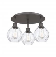  516-3C-OB-G362 - Waverly - 3 Light - 18 inch - Oil Rubbed Bronze - Flush Mount