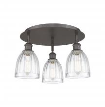  516-3C-OB-G442 - Brookfield - 3 Light - 18 inch - Oil Rubbed Bronze - Flush Mount