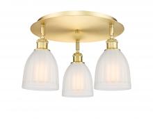  516-3C-SG-G441 - Brookfield - 3 Light - 18 inch - Satin Gold - Flush Mount