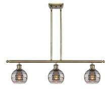  516-3I-AB-G556-6SM - Rochester - 3 Light - 36 inch - Antique Brass - Cord hung - Island Light