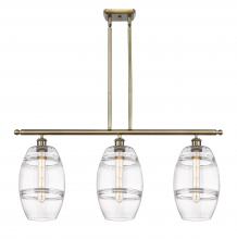  516-3I-AB-G557-8CL - Vaz - 3 Light - 36 inch - Antique Brass - Cord hung - Island Light