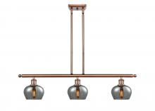  516-3I-AC-G93 - Fenton - 3 Light - 36 inch - Antique Copper - Cord hung - Island Light