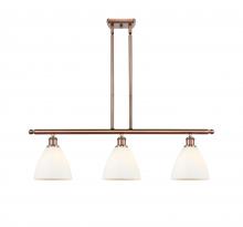  516-3I-AC-GBD-751-LED - Bristol - 3 Light - 36 inch - Antique Copper - Cord hung - Island Light