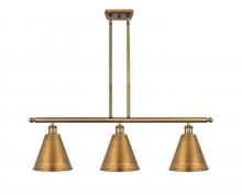  516-3I-BB-MBC-8-BB - Berkshire - 3 Light - 36 inch - Brushed Brass - Cord hung - Island Light