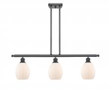  516-3I-BK-G81-LED - Eaton - 3 Light - 36 inch - Matte Black - Cord hung - Island Light