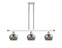  516-3I-WPC-G93-LED - Fenton - 3 Light - 36 inch - White Polished Chrome - Cord hung - Island Light