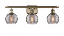  516-3W-AB-G1213-6SM - Athens Deco Swirl - 3 Light - 26 inch - Antique Brass - Bath Vanity Light