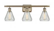  516-3W-AB-G275 - Conesus - 3 Light - 26 inch - Antique Brass - Bath Vanity Light