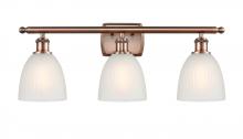  516-3W-AC-G381-LED - Castile - 3 Light - 26 inch - Antique Copper - Bath Vanity Light