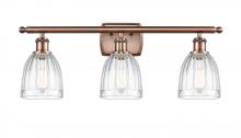  516-3W-AC-G442 - Brookfield - 3 Light - 26 inch - Antique Copper - Bath Vanity Light