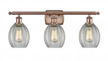  516-3W-AC-G82 - Eaton - 3 Light - 26 inch - Antique Copper - Bath Vanity Light