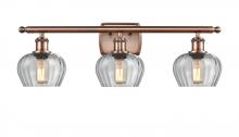  516-3W-AC-G92 - Fenton - 3 Light - 27 inch - Antique Copper - Bath Vanity Light