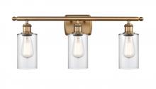  516-3W-BB-G802 - Clymer - 3 Light - 24 inch - Brushed Brass - Bath Vanity Light