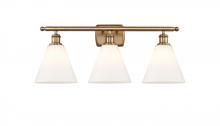  516-3W-BB-GBC-81-LED - Berkshire - 3 Light - 28 inch - Brushed Brass - Bath Vanity Light