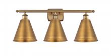  516-3W-BB-MBC-8-BB-LED - Berkshire - 3 Light - 28 inch - Brushed Brass - Bath Vanity Light