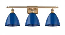  516-3W-BB-MBD-75-BL-LED - Plymouth - 3 Light - 28 inch - Brushed Brass - Bath Vanity Light