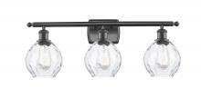  516-3W-BK-G362 - Waverly - 3 Light - 26 inch - Matte Black - Bath Vanity Light