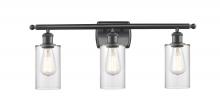  516-3W-BK-G802 - Clymer - 3 Light - 24 inch - Matte Black - Bath Vanity Light