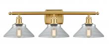  516-3W-SG-G132 - Orwell - 3 Light - 28 inch - Satin Gold - Bath Vanity Light