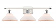  516-3W-WPC-G131 - Orwell - 3 Light - 28 inch - White Polished Chrome - Bath Vanity Light