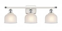  516-3W-WPC-G411 - Dayton - 3 Light - 26 inch - White Polished Chrome - Bath Vanity Light