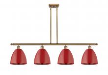  516-4I-BB-MBD-9-RD - Plymouth - 4 Light - 48 inch - Brushed Brass - Cord hung - Island Light