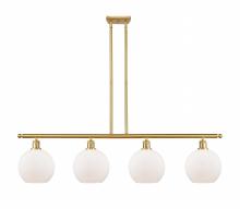  516-4I-SG-G121-LED - Athens - 4 Light - 48 inch - Satin Gold - Cord hung - Island Light