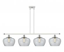  516-4I-WPC-G92-L-LED - Fenton - 4 Light - 49 inch - White Polished Chrome - Cord hung - Island Light