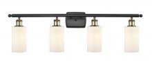  516-4W-BAB-G801 - Clymer - 4 Light - 34 inch - Black Antique Brass - Bath Vanity Light