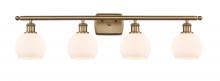  516-4W-BB-G121-6 - Athens - 4 Light - 36 inch - Brushed Brass - Bath Vanity Light