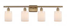  516-4W-BB-G341 - Hadley - 4 Light - 35 inch - Brushed Brass - Bath Vanity Light