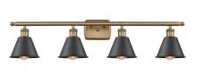  516-4W-BB-M8-BK - Smithfield - 4 Light - 37 inch - Brushed Brass - Bath Vanity Light