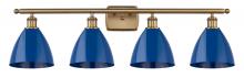  516-4W-BB-MBD-75-BL - Plymouth - 4 Light - 38 inch - Brushed Brass - Bath Vanity Light