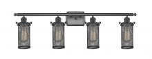  516-4W-BK-CE219 - Bleecker - 4 Light - 34 inch - Matte Black - Bath Vanity Light