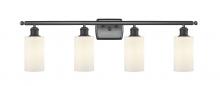  516-4W-BK-G801 - Clymer - 4 Light - 34 inch - Matte Black - Bath Vanity Light