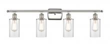  516-4W-PN-G802 - Clymer - 4 Light - 34 inch - Polished Nickel - Bath Vanity Light