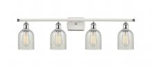  516-4W-WPC-G2511 - Caledonia - 4 Light - 35 inch - White Polished Chrome - Bath Vanity Light