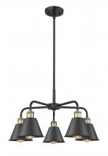  516-5CR-BAB-M8-BK - Ballston - 5 Light - 25 inch - Black Antique Brass - Chandelier