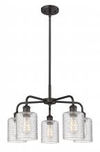  516-5CR-OB-G112C-5CL - Cobbleskill - 5 Light - 23 inch - Oil Rubbed Bronze - Chandelier