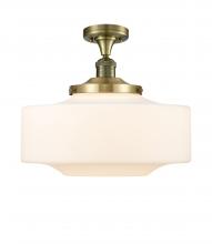  517-1CH-AB-G691-16 - Bridgeton - 1 Light - 16 inch - Antique Brass - Semi-Flush Mount