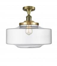  517-1CH-AB-G692-16 - Bridgeton - 1 Light - 12 inch - Antique Brass - Semi-Flush Mount