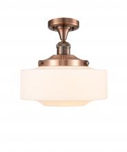  517-1CH-AC-G691-12 - Bridgeton - 1 Light - 12 inch - Antique Copper - Semi-Flush Mount