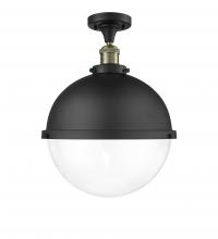  517-1CH-BAB-HFS-122-BK - Hampden - 1 Light - 13 inch - Black Antique Brass - Semi-Flush Mount