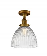  517-1CH-BB-G222 - Seneca Falls - 1 Light - 10 inch - Brushed Brass - Semi-Flush Mount