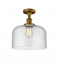  517-1CH-BB-G74-L - Bell - 1 Light - 12 inch - Brushed Brass - Semi-Flush Mount